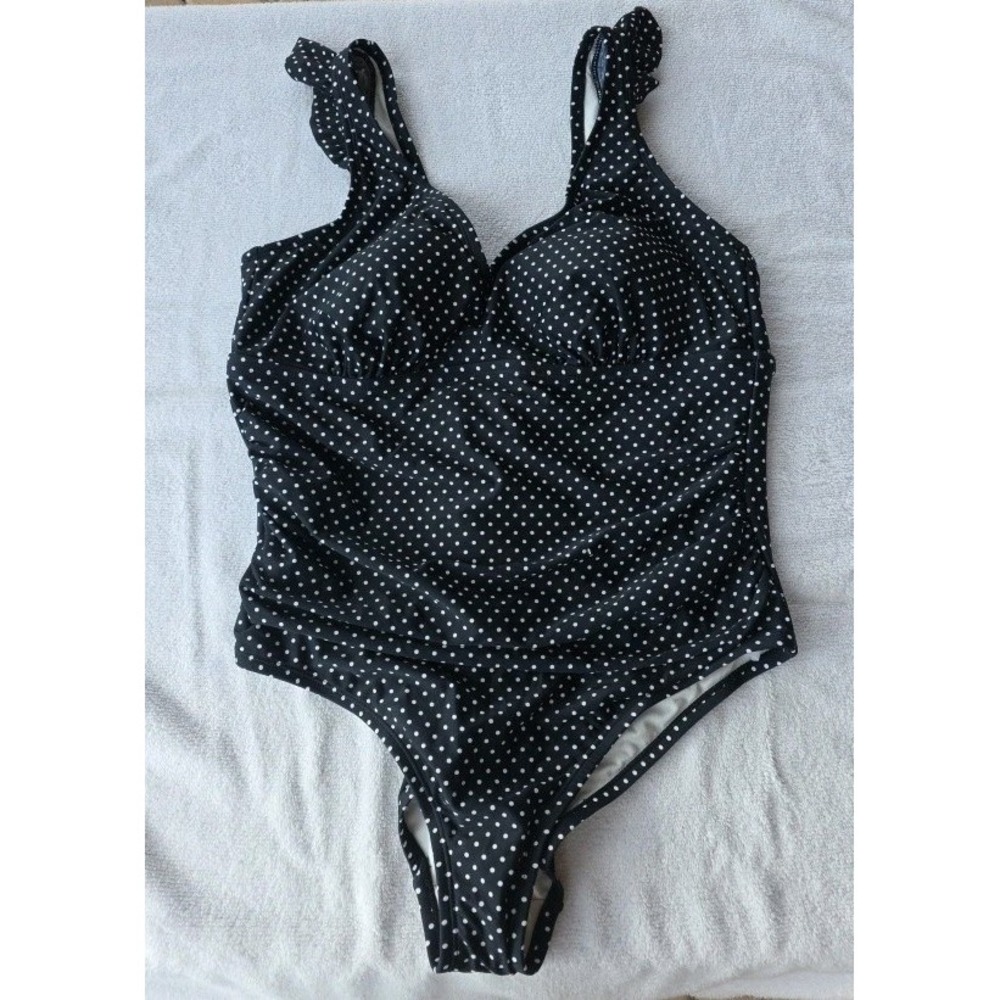 Shade And Shore Padded Swimsuit Bathing Suit New Size 20W Polka Dot (512)